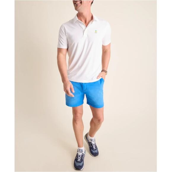 NEW CHUBBIES Men's White The Complete Outfit 2.0 Performance Polo Shirt Size L - Picture 4 of 7